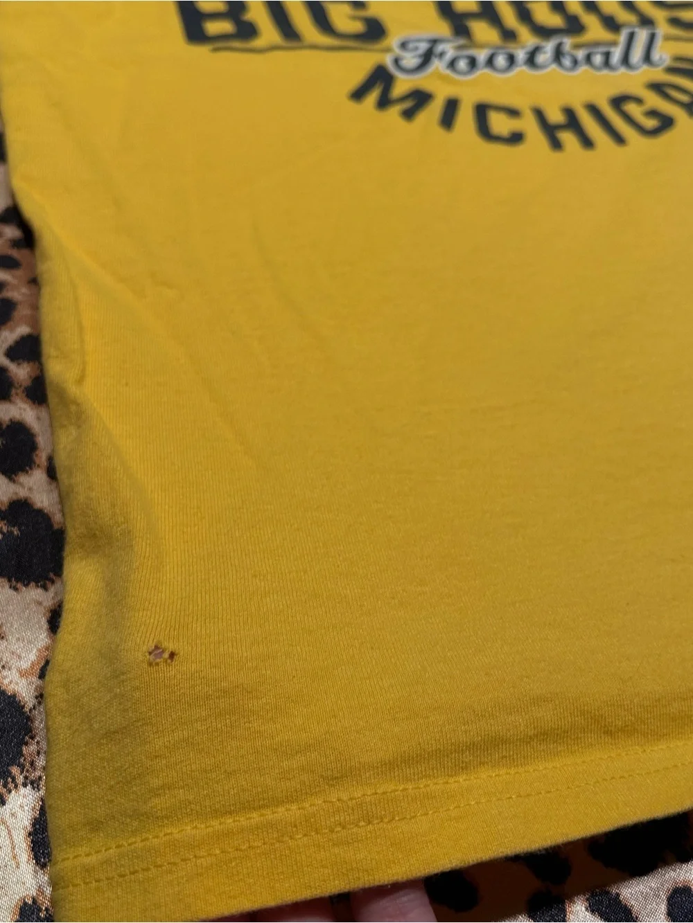 Y2K Champion Michigan University Big House Football Yellow T-Shirt - Picture 6 of 6